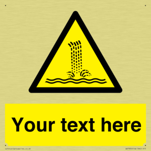 Custom warning artificial waterfall